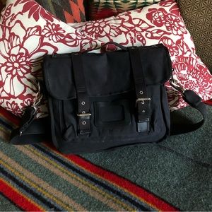 Dr. Martens Black Canvas Messenger Bag